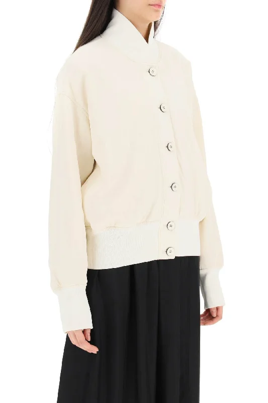 Sportswear Jackets for Athletic Use -Jil sander bomber jacket with embroidered monogram