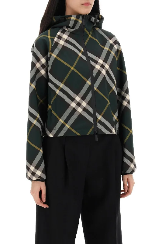 Party Jackets for Night Out -Burberry lightweight check cropped jacket