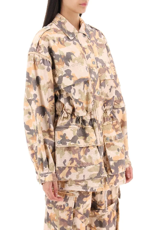 Sustainable Jackets for Eco-Friendly -elize' jacket in cotton with camouflage pattern