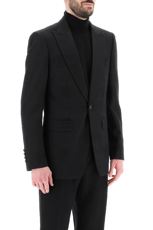 Lightweight Jackets for Easy Carry -tuxedo jacket with jacquard details