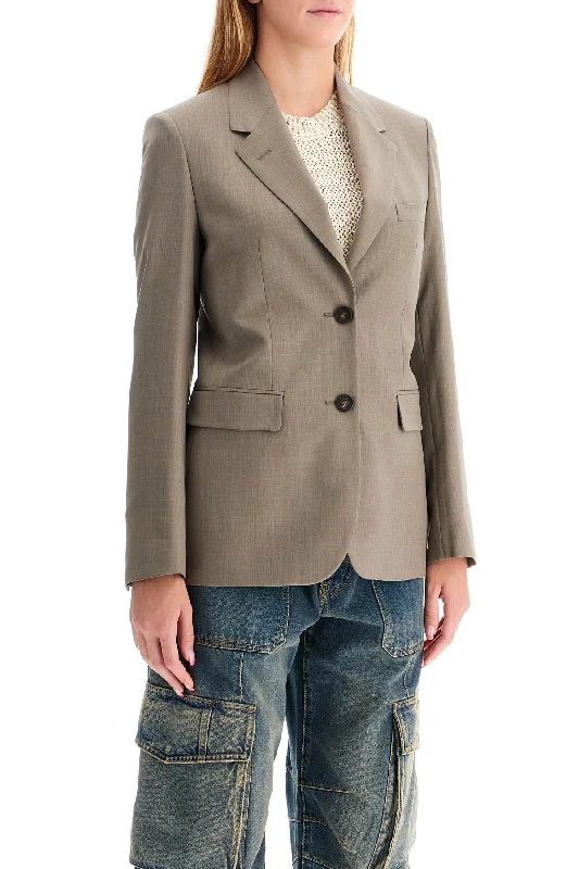 Beige Jackets for Neutral -tailored wool fresco jacket for