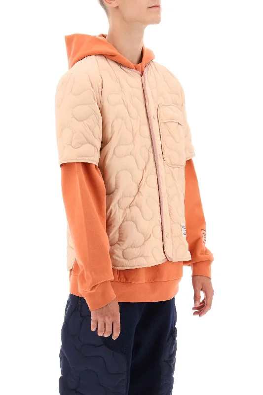 Solid Color Jackets for Simple -short-sleeved quilted jacket