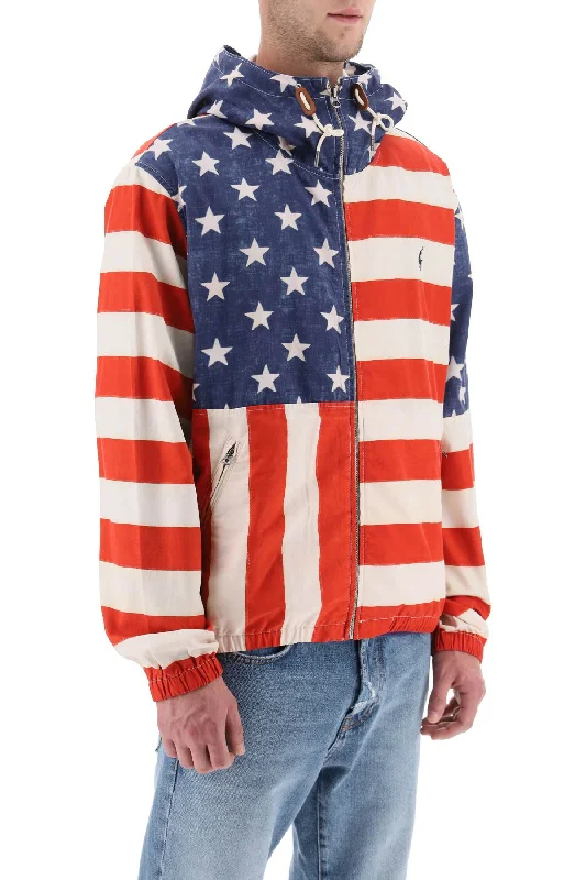 Graduation Jackets for Milestone -flag print cotton jacket