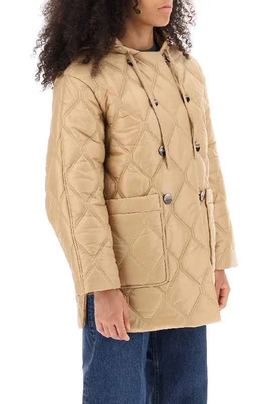 Solid Color Jackets for Simple -hooded quilted jacket