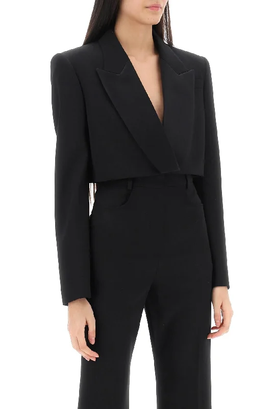 Team Jackets for Group Identity -Alexander mcqueen cropped tuxedo jacket