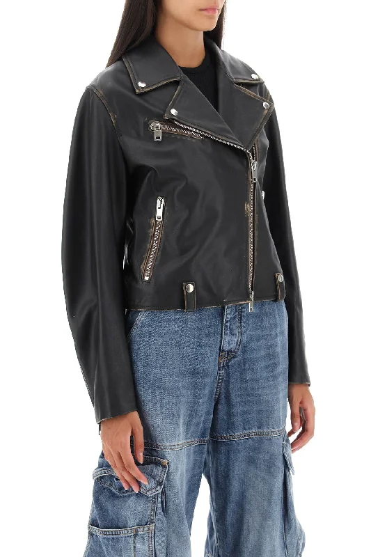 Designer Jackets for Luxury -l-edmea' lamb leather biker jacket