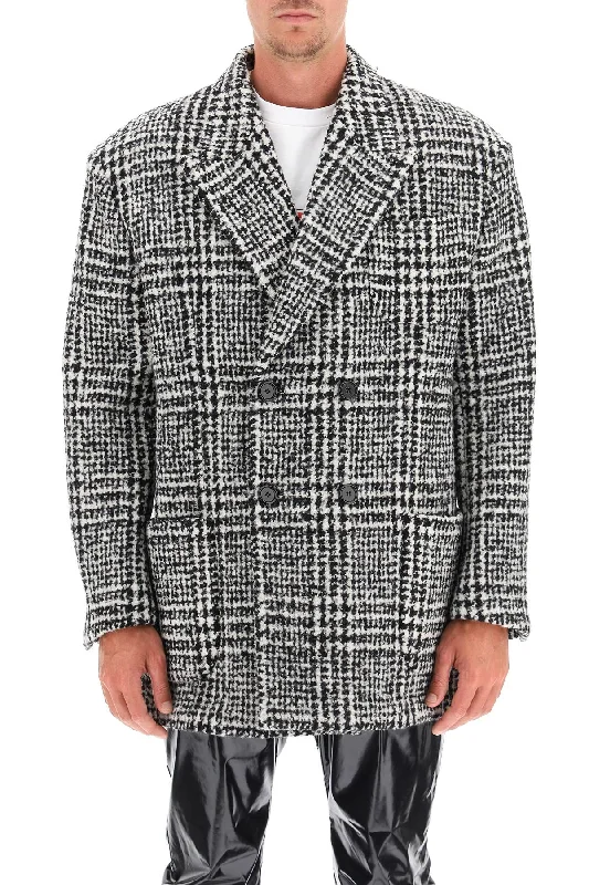 Heavy Duty Jackets for Durability -checkered double-breasted wool jacket