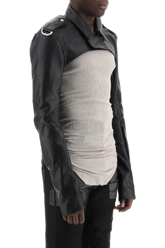 Peacoat Jackets for Nautical -Rick owens biker-style bolero jacket