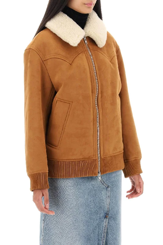 Breathable Jackets for Comfort -lillee eco-shearling bomber jacket