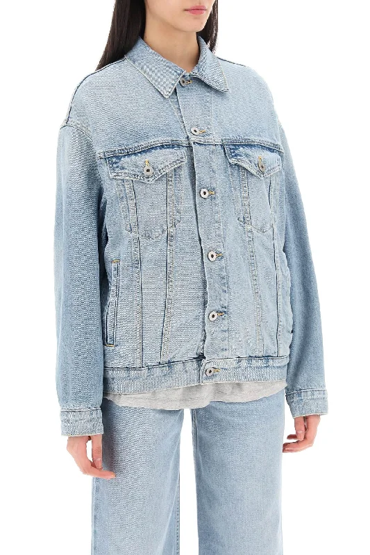 Yoga Jackets for Relaxation -oversized denim jacket