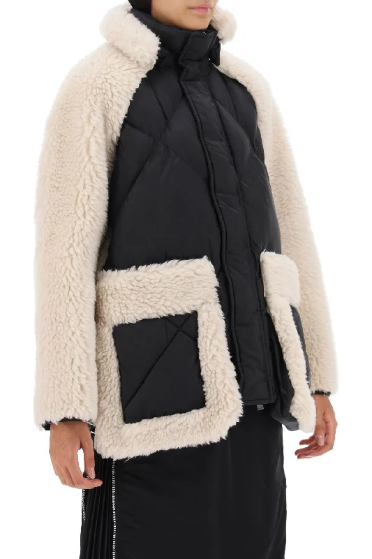 Travel Jackets for On-the-go -convertible jacket in ripstop and faux shearling