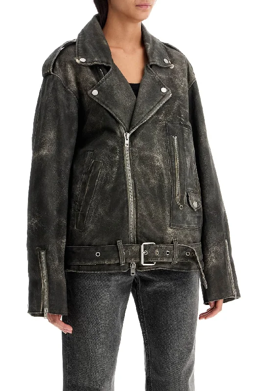 Heavy Duty Jackets for Durability -lee's faux leather biker jacket with