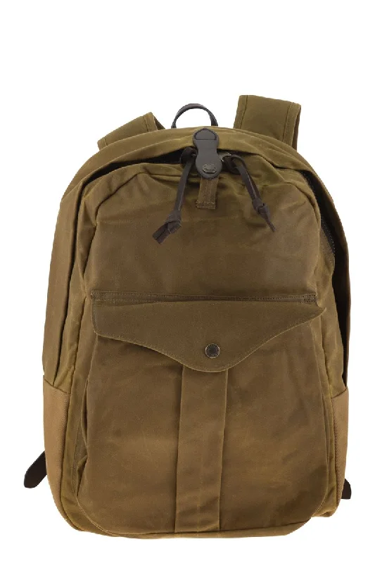 Professional backpack for corporate office essentials -JOURNEYMAN BACKPACK OIL FINISH TIN CLOTH TAN