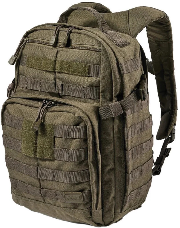 Sleek nylon backpack for lightweight travel ease -5.11 Tactical Rush12 2.0 Green 24 Liter Capacity Survival Backpack 56561186