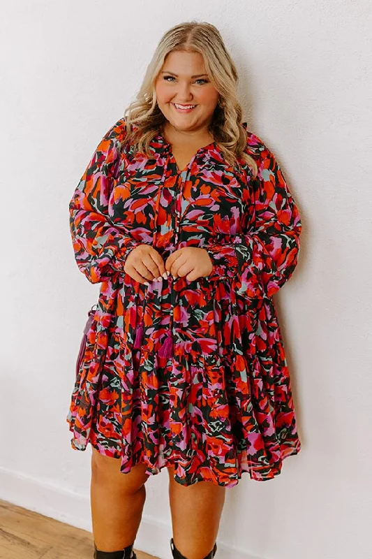 Plus size dresses for work stay professional always -Sangria Toast Mini Dress Curves