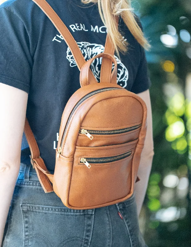 Premium backpack with lifetime warranty guarantee -The Mini Annie Backpack - Cowhide