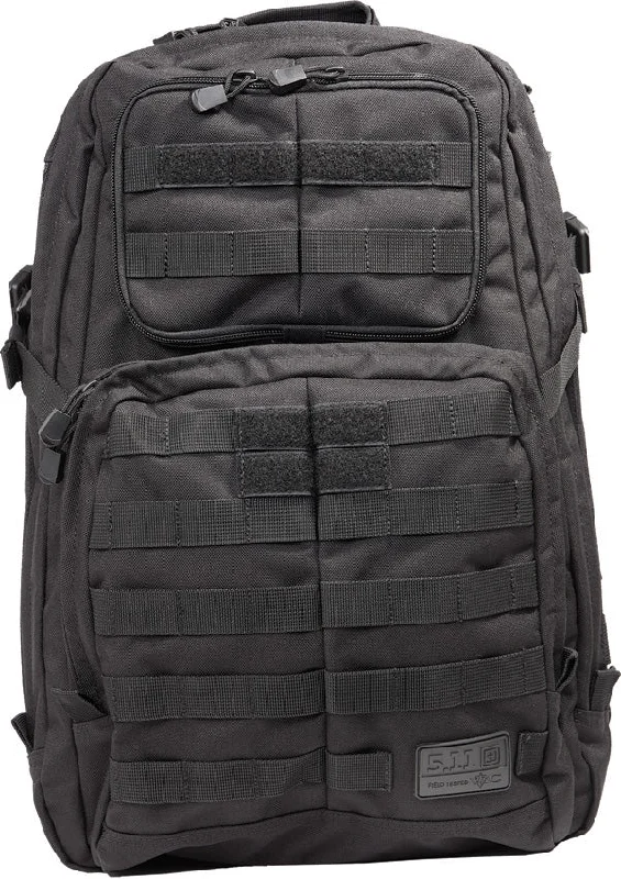 Weatherproof backpack for unpredictable climate conditions -5.11 Tactical Rush 24 Outdoor Survival Hiking & Camping Organizing Pockets Black Backpack 58601