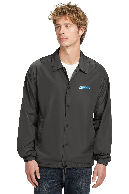 Party Jackets for Night Out -New Era Coach Jacket, Graphite [ME Elecmetal]