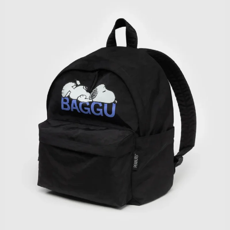 Compact daypack backpack for short weekend trips -Medium Nylon Backpack in Snoopy from BAGGU