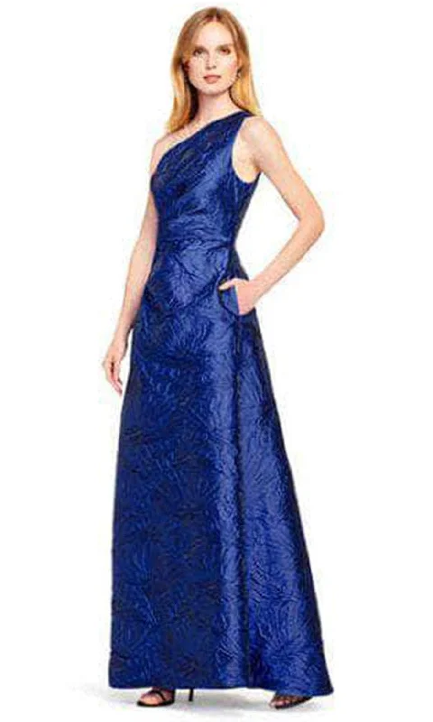 Plus size dresses with bold cuts make statements -Aidan Mattox MD1E205259 - One Shoulder Asymmetric Evening Gown