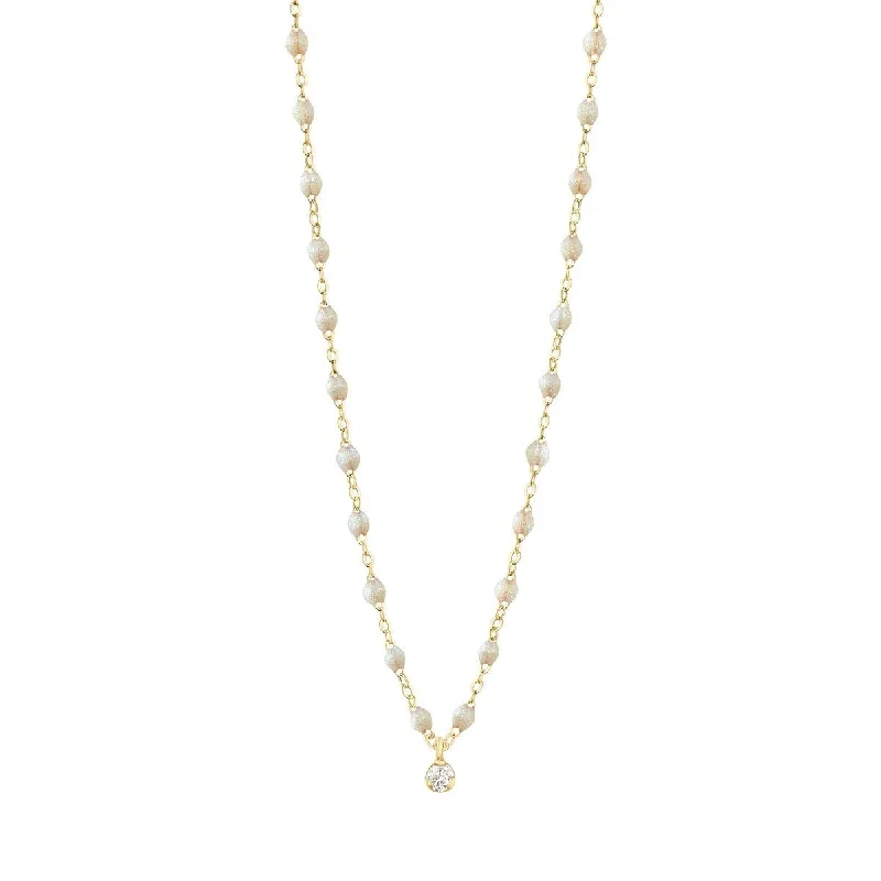 18K Gold & Opal Resin "Classic Supreme" Necklace with Diamond