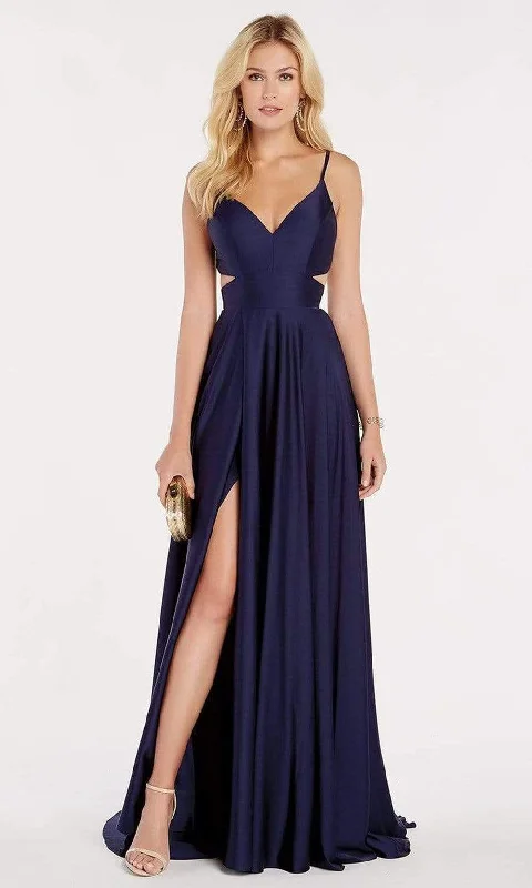 Plus size dresses with sleek lines look modern -Alyce Paris - 60453 Sleeveless V-Neck Satin Modest Prom A-Line Gown