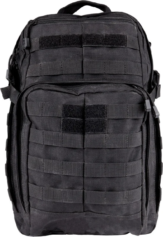 Vintage-inspired backpack with brass buckle details -5.11 Tactical Rush 12 Outdoor Survival Hiking & Camping 21.1L Capacity Black Backpack Bag 56892