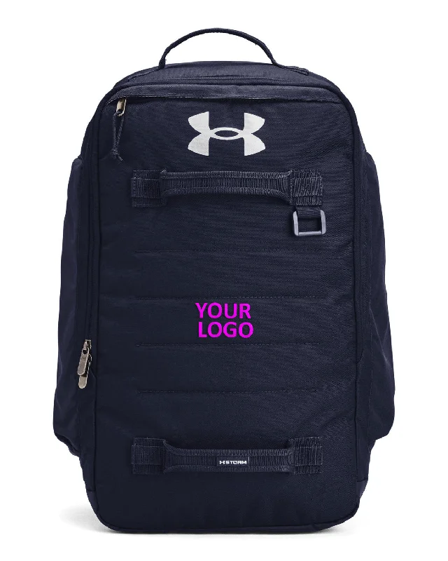 Insulated cooler backpack for picnic food storage -Under Armour Contain 2.0 Custom Backpacks, Medium Navy