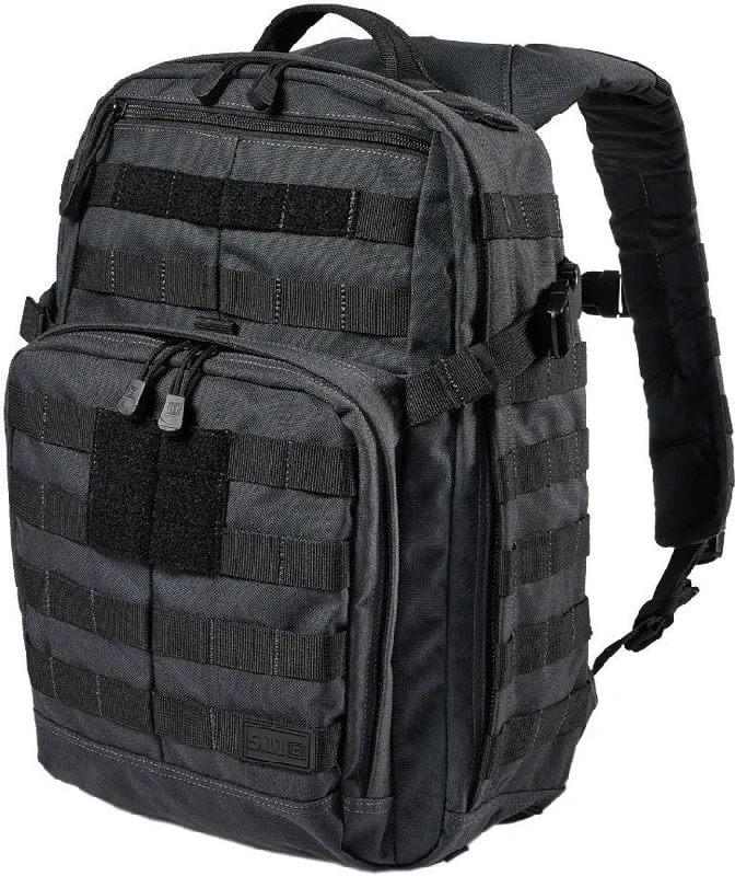 Travel backpack with built-in USB charging port -5.11 Tactical Rush12 2.0 Black 24 Liter Capacity Survival Backpack 5656126