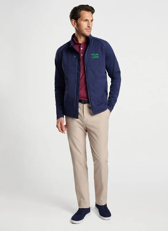 Zip-Up Jackets for Convenience -Peter Millar Merge Hybrid Custom Jackets, Navy