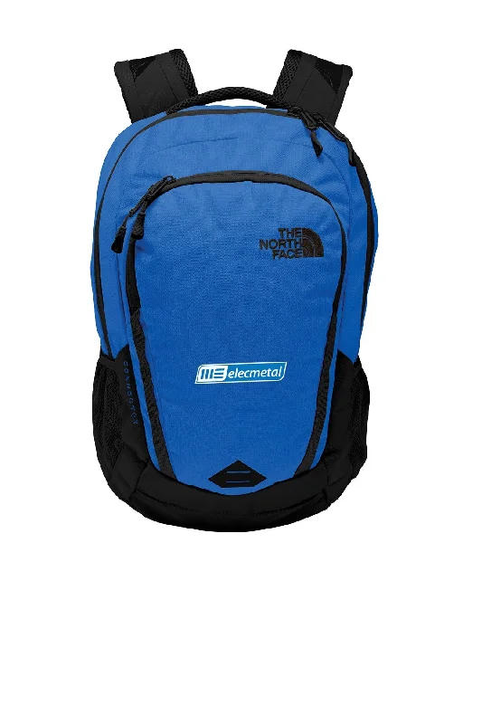 Compact backpack with side water bottle holders -North Face Connector Backpack, Monster Blue/ TNF Black [ME Elecmetal]