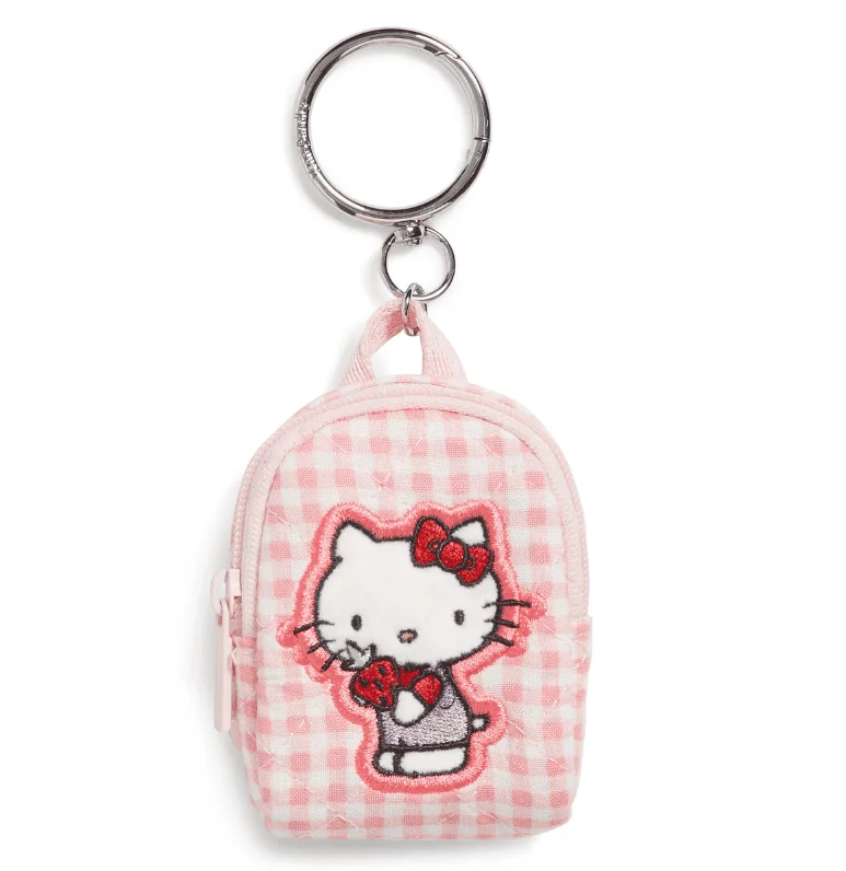 Eco-conscious backpack with sustainable fabric choices -Hello Kitty® Mini Backpack Bag Charm - Hello Kitty Gingham