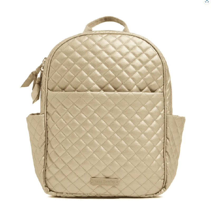 Affordable student backpack for heavy school books -Small Backpack - Champagne Gold Pearl