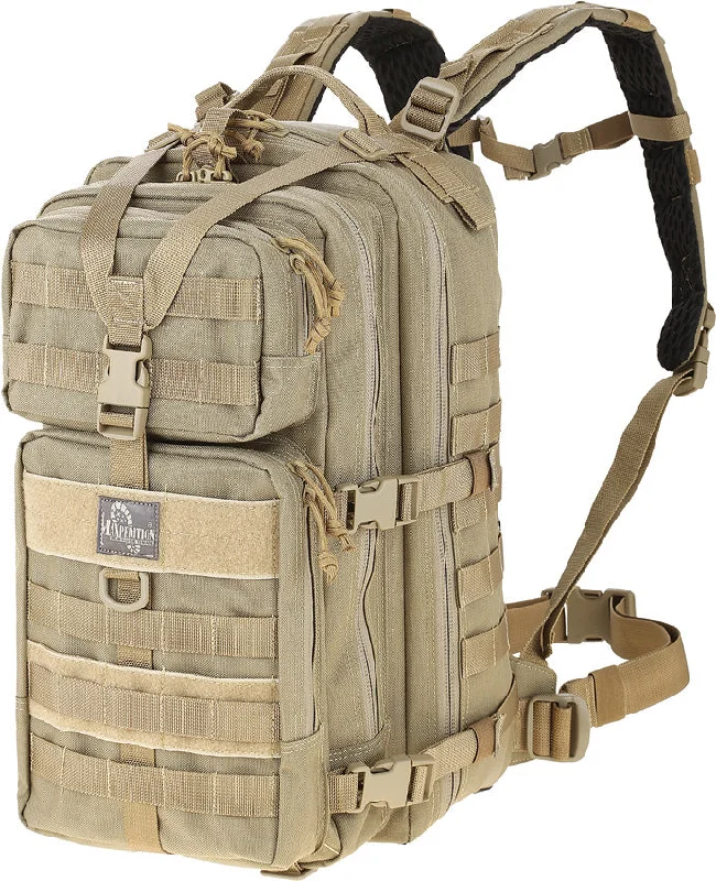 Tactical military backpack for rugged field missions -Maxpedition Falcon-III Backpack Khaki