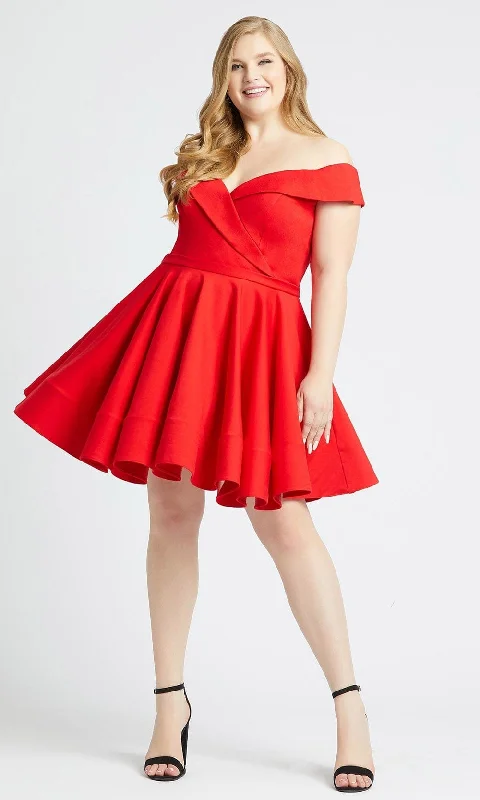 Plus size dresses with timeless charm stay chic -Mac Duggal Fabulouss - 48887F Off-Shoulder Sweetheart Cocktail Dress