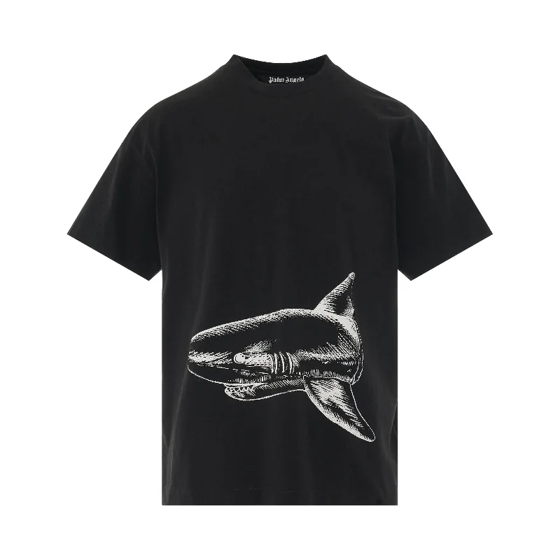 Eco-friendly backpack made from recycled materials -Broken Shark Classic T-Shirt in Black/Off White