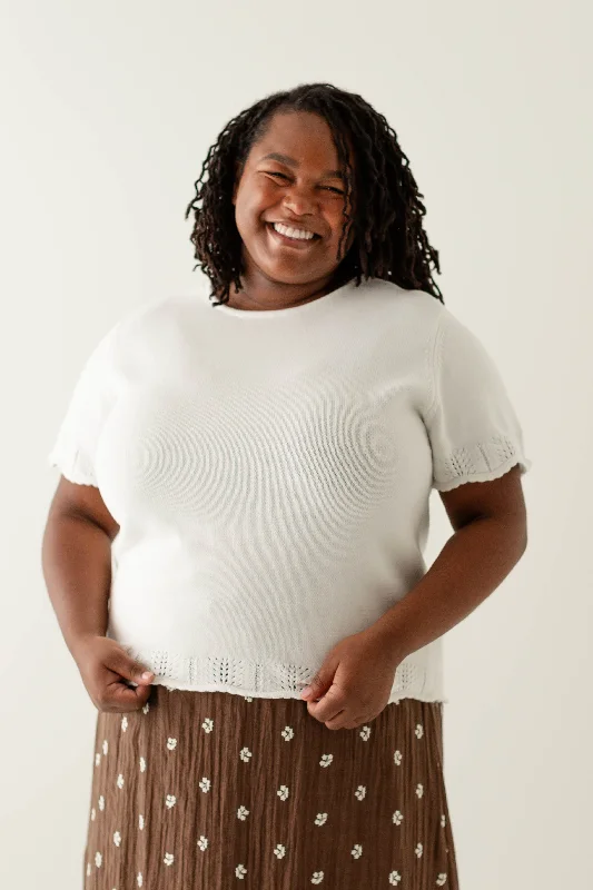 Plus size dresses in soft fabrics feel cozy -'Kierra' Cotton Knit Sweater Top