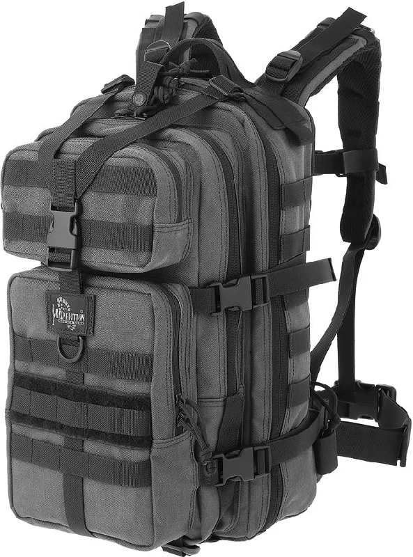 Hydration-compatible backpack for marathon running events -Maxpedition Falcon-II Backpack Wolf Gray