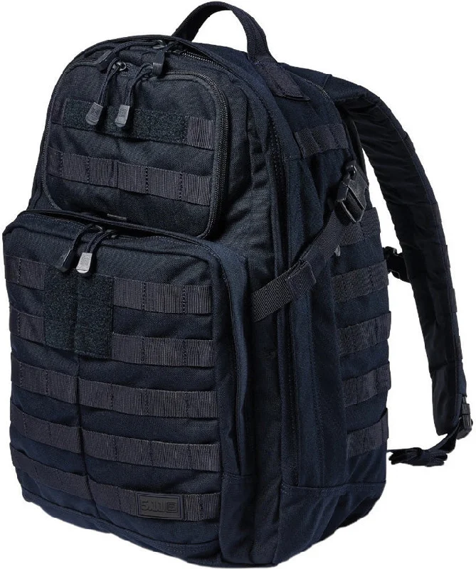 Fashion-forward backpack for bold street style -5.11 Tactical Rush24 2.0 Black & Blue 37 Liter Capacity Survival Backpack 56563724