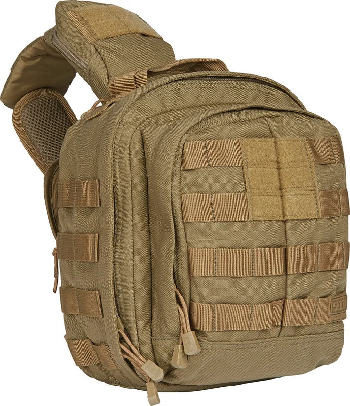 Heavy-duty canvas backpack for tough work environments -5.11 Tactical Rush MOAB 6 Sandstone Tan Military Hiking Slingpack Bag 56963328