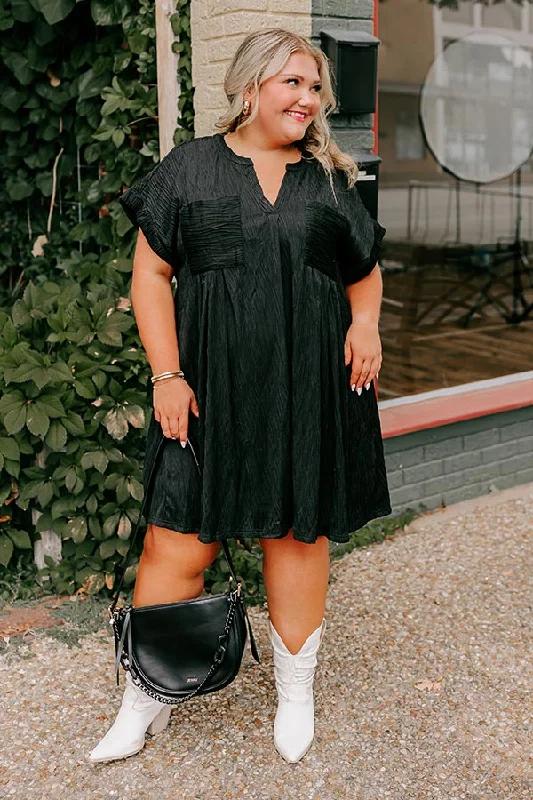 Plus size dresses for special occasions dazzle effortlessly -Long Weekend Wonderful Shift Dress In Black Curves