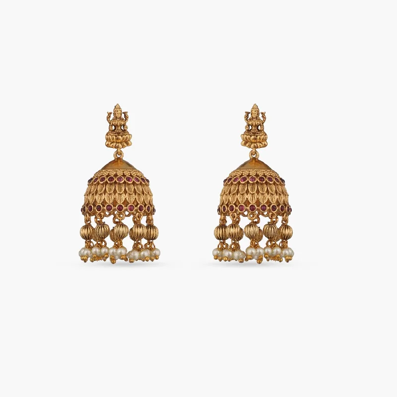 Best hoop earrings with stacked layers for a dimensional and bold look-Baijanti Antique Jhumka Earrings