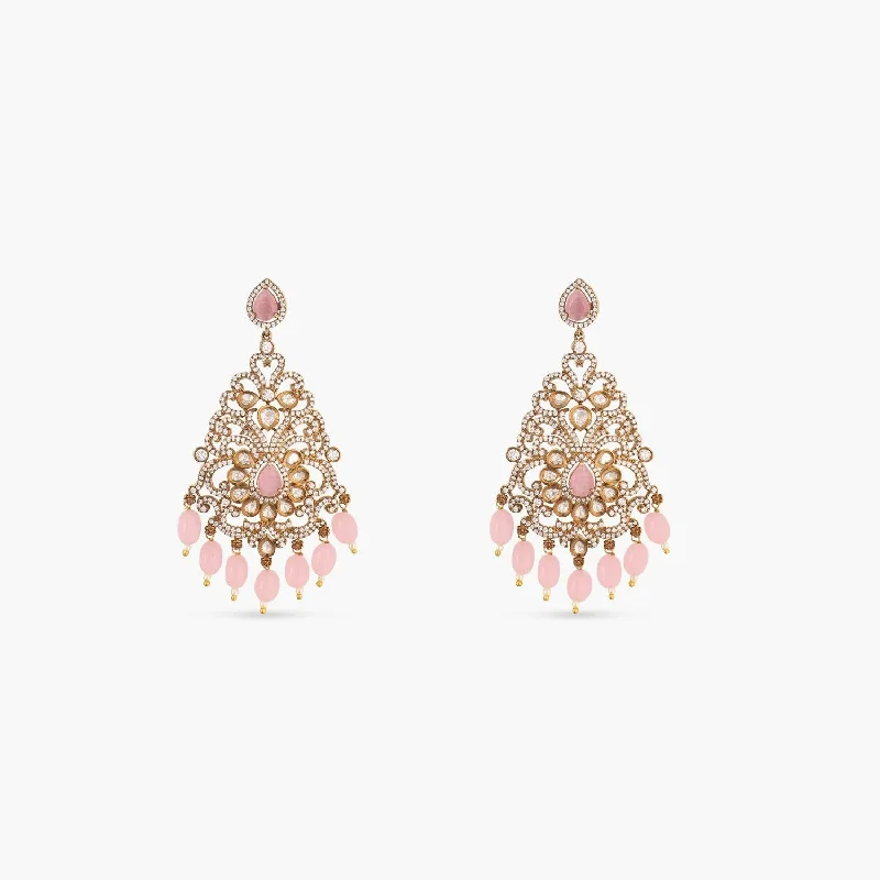 Medium hoop earrings for an everyday look with the perfect balance of style-Beryl Nakshatra CZ Chandelier Earrings