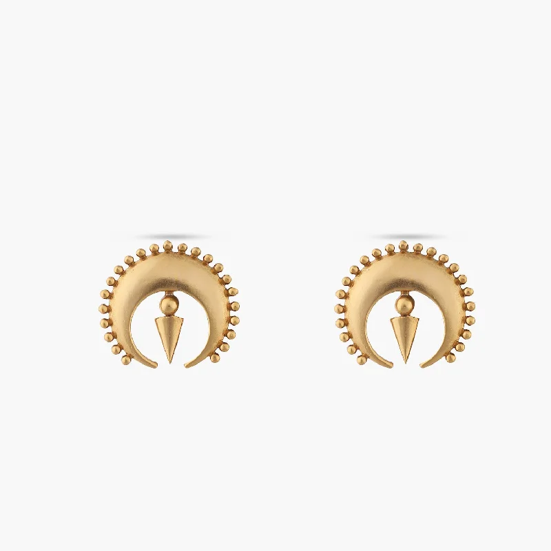 Best hoop earrings with delicate chain details for a trendy and stylish design-Danae Gold Plated Tribal Earrings