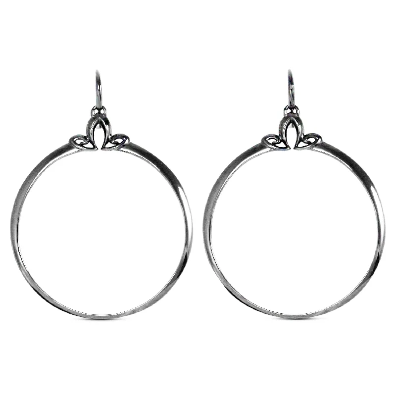 Best hoop earrings with infinity designs for a timeless and meaningful symbol-Portrait Hoop Earring 48mm - Black Ruthenium Vermeil