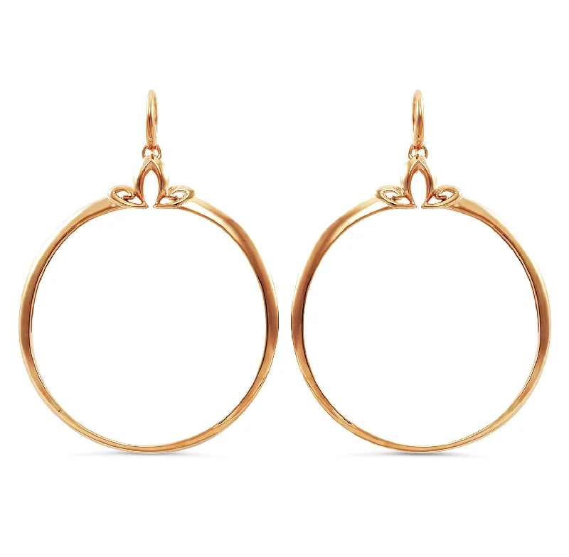 Best hoop earrings with minimalist designs for a clean and modern aesthetic-Portrait Hoop Earring 48mm - 18K Rose Gold Vermeil