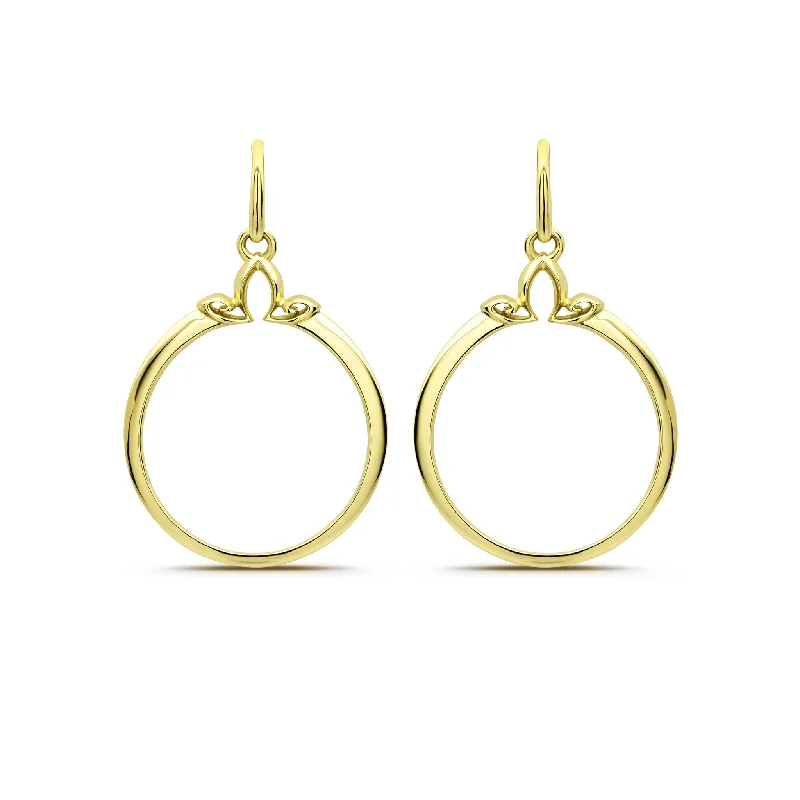 Hoop earrings with open designs for a modern, lighthearted vibe-Portrait Hoop Earring 25mm - 18K Gold Vermeil