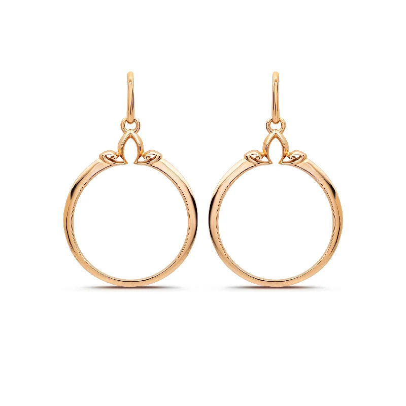 Hoop earrings with removable pendants for a versatile and customizable accessory-Portrait Hoop Earring 25mm - 18K Rose Gold Vermeil