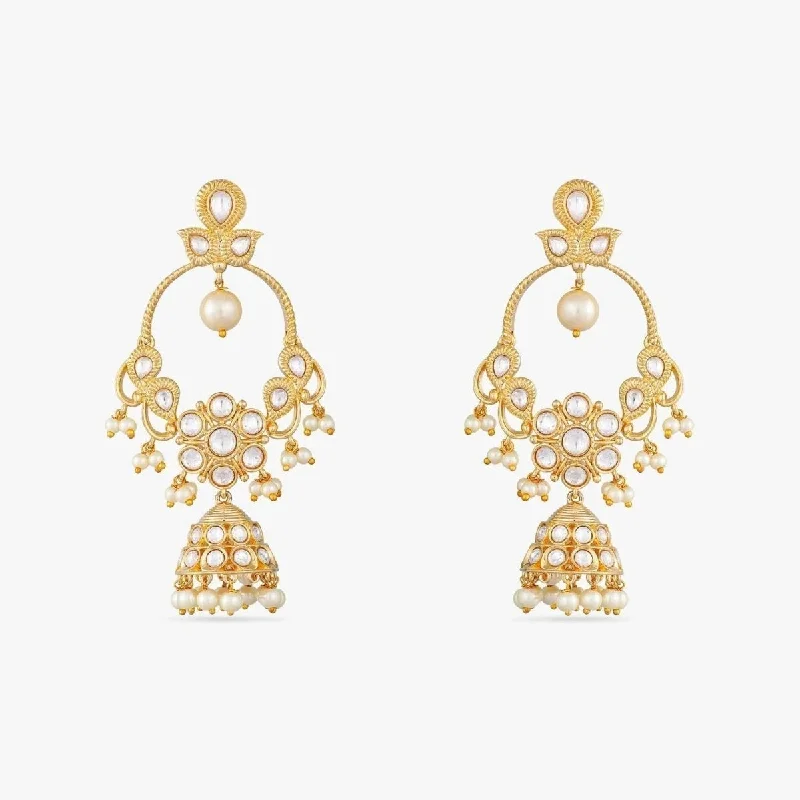 Best hoop earrings with gold for a luxurious and timeless look-Idaya Kundan Earrings