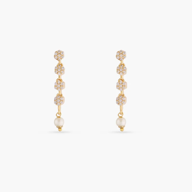 Classic hoop earrings with a thin profile for a sleek and subtle style-Luciana Delicate CZ Earrings